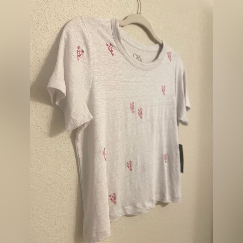 Chaser Linen Embroidered Short Sleeve Top - Picture 4 of 8